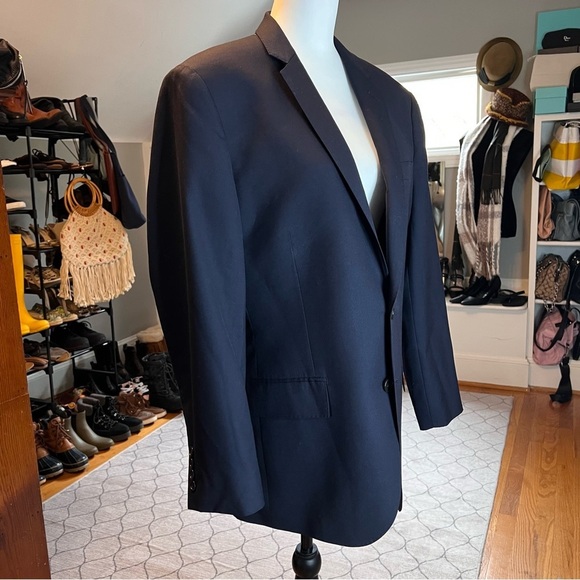 J CREW / LORO PIANA Ludlow Slim-fit deep navy suit jacket in Italian wool 40S - Picture 6 of 6